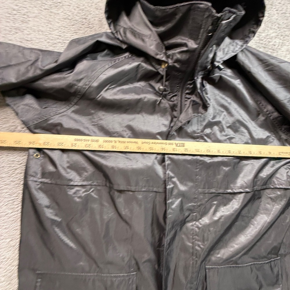 Viking Open Road Ripstop Rain Jacket With Removable Hood Mens M Black Zip Up - Picture 7 of 9
